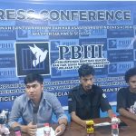 PBHI Sulsel Kecam Teror dan Intimidasi Terhadap Aktivis GRD FOTO: Perhimpunan Bantuan Hukum dan Hak Asasi Manusia Indonesia (PBHI) Sulawesi Selatan saat menggelar keterangan pers di Makassar. Kamis, (16/4)