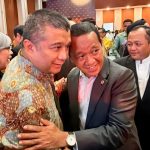Jelang Musda Golkar Sulsel, EA – Bahlil Kembali Bertemu FOTO: Senior partai Erwin Aksa saat bertemu Ketua umum partai golkar Bahlil Lahadalia. (Dok via Facebook)