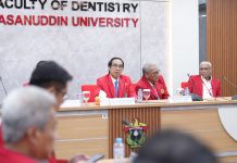 Unhas Tegas Jaga Integritas UTBK SNBT 2026, Perketat Pengawasan dan Antisipasi Kecurangan FOTO: Rektor Unhas, Prof. Dr. Ir. Jamaluddin Jompa, M.Sc, dalam Konferensi Pers Pelaksanaan UTBK SNBT 2026 yang berlangsung di Ruang Senat FKG, Universitas Hasanuddin, Kampus Tamalanrea, Selasa (21/4).