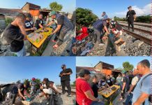 Satres Narkoba Polrestabes Medan Gerebek Dua Sarang Narkoba di Bantaran Rel Kereta Api FOTO: Satres Narkoba Polrestabes Medan kembali menggerebek sarang narkoba di kawasan bantaran Rel Kereta Api (KA) Tembung, Kecamatan Percut Seituan, Sabtu (24/4).
