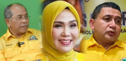 Walau Mengerucut 2 Nama, Pengamat: Bisa Saja Terjadi Perubahan, Muncul Kompromi Baru FOTO: Ilham Arief Sirajuddin, Andi Ina Kartika Sari dan Munafri Arifiddin calon ketua Golkar Sulsel. (Dok Ideatimes)