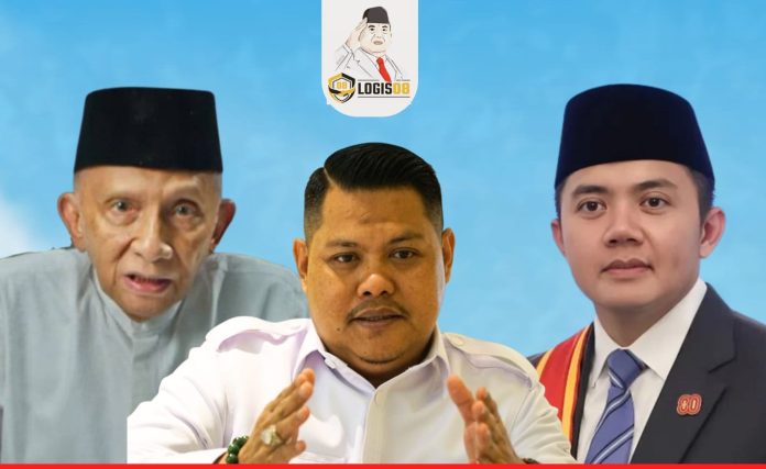Ket: Klose foto Ketua Umum Logis 08 Anshar Ilo (tengah) Amien Rais dan Seskab Teddy**