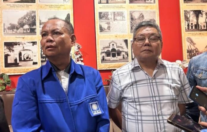 FOTO: Politisi senior PAN Makassar, Busrah Abdullah dalam kesempatan lainnya saat diwawancara awak media di Makassar. (Dok Foto: HeraldSulsel/Nurjannah)