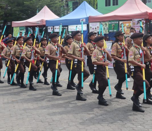 Kegiatan Lomba Tingkat Pramuka Penggalang se-Sulawesi Selatan Digelar di Makassar FOTO: Kegiatan lomba tingkat Pramuka Penggalang untuk jenjang SD dan SMP se-Sulawesi Selatan. (Istimewa)