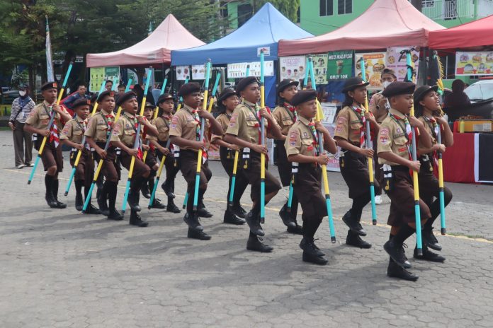 FOTO: Kegiatan lomba tingkat Pramuka Penggalang untuk jenjang SD dan SMP se-Sulawesi Selatan. (Istimewa)