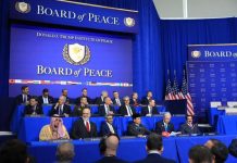 Anggota Ikatan Alumni Pesantren IMMIM Disandera Zionis Israel, Keanggotaan Indonesia di BoP Dipertanyakan FOTO: Board of Peace buatan Presiden AS Donald Trump perdamaian untuk Palestina beranggotakan negara negara islam dan Israel. (Dok. Seskab)