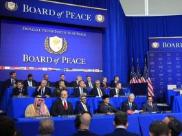 Anggota Ikatan Alumni Pesantren IMMIM Disandera Zionis Israel, Keanggotaan Indonesia di BoP Dipertanyakan FOTO: Board of Peace buatan Presiden AS Donald Trump perdamaian untuk Palestina beranggotakan negara negara islam dan Israel. (Dok. Seskab)