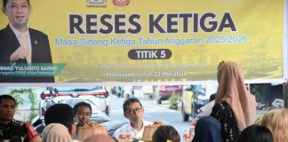 Reses Ketiga, Yulianto Badwi Serap Aspirasi Warga di Dapil Makassar 2 FOTO: Anggota DPRD Kota Makassar, Muhammad Yulianto Badwi menemui konstituennya melalui agenda reses ketiga masa persidangan ketiga tahun sidang 2025/2026.