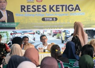 Reses Ketiga, Yulianto Badwi Serap Aspirasi Warga di Dapil Makassar 2 FOTO: Anggota DPRD Kota Makassar, Muhammad Yulianto Badwi menemui konstituennya melalui agenda reses ketiga masa persidangan ketiga tahun sidang 2025/2026.