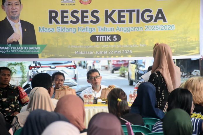 FOTO: Anggota DPRD Kota Makassar, Muhammad Yulianto Badwi menemui konstituennya melalui agenda reses ketiga masa persidangan ketiga tahun sidang 2025/2026.