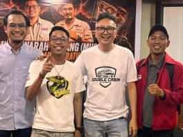 Hasil Muscab: Irfan Qurniawan Nahkodai Pengcab IOF Makassar Masa Bakti 2025–2030 FOTO: Irfan Qurniawan kedua dari kanan, Terpilih sebagai Ketua Pengcab IOF Makassar di hotel horison Makassar. Sabtu (23/5/2026).