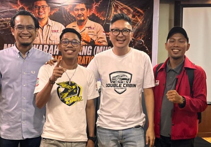 FOTO: Irfan Qurniawan kedua dari kanan, Terpilih sebagai Ketua Pengcab IOF Makassar di hotel horison Makassar. Sabtu (23/5/2026).