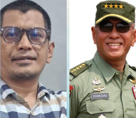 Mantan KSAD Wafat, Illank Radjab: Saya Tumbuh dalam Bimbingan Jenderal Ryamizard Ryacudu FOTO: Ketua Umum Lembaga Study Hukum dan Advokasi Rakyat (LASKAR) Sulawesi Selatan, Illank Radjab, S.H., dan Mantan Menteri Pertahanan Republik Indonesia, Jenderal TNI (Purn) Ryamizard Ryacudu. (Kolase)