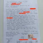 Indikasi Timpangnya Penegakan Hukum di Mojokerto, Kades Purwanto Diduga Biarkan Kasus Pencabulan Anak Berhenti Demi Nama Baik Surat pernyataan terduga pelaku kekerasan seksual anak di bawah umur (foto: Agung Ch)