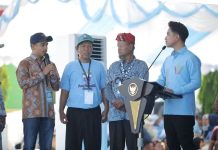 Di PENAS 2026, Wapres Gibran Sebut Indonesia Kian Mandiri Pangan Berkat Petani dan Nelayan FOTO: Wakil Presiden RI Gibran Rakabuming Raka didampingi Menteri Pertanian Andi Amran Sulaiman saat membuka Pekan Nasional (PENAS) XVII Petani dan Nelayan Tahun 2026 di Gorontalo, Sabtu (20/6). (Dok. Kementan)