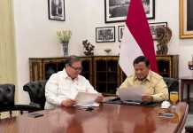 Menko Airlangga Temui Presiden Laporkan Paket Stimulus Ekonomi Semester II Tahun 2026 FOTO: Menteri Koordinator (Menko) Bidang Perekonomian, Airlangga Hartarto menemui Presiden Prabowo Subianto. (Dok via akun Facebook Airlangga Hartarto)