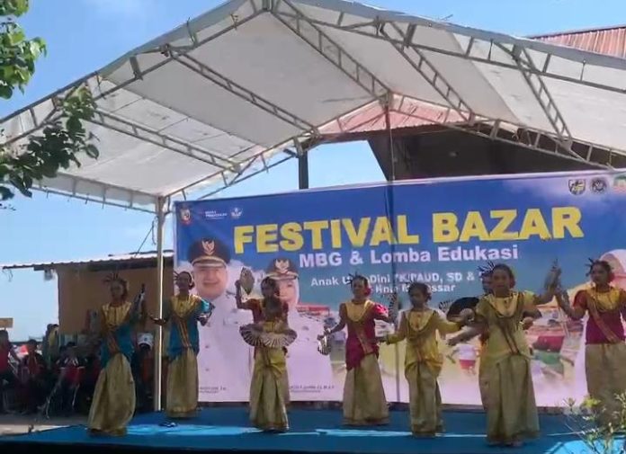 FOTO: Festival Bazar MBG berlangsung di kawasan Pantai Indah Bosowa, Tanjung Bunga, Kota Makassar pada Minggu (31/6/2026). (Istimewa)
