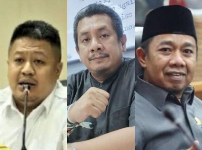 FOTO: Tiga anggota DPRD Makassar yang mendesak agar Wali Kota Makassar melantik pejabat direksi definitif PDAM. [Kolase via rakyat sulsel]