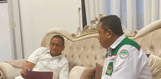 Bupati Lutim dan BPP DOB Luwu Raya Bahas Tahapan Pembentukan Daerah Otonomi Baru FOTO: Bupati Irwan Bachri Syam dan Ir. H. Hasbi Syamsu Ali, MM, Koordinator Wilayah BPP DOB Provinsi Luwu Raya. (ist)