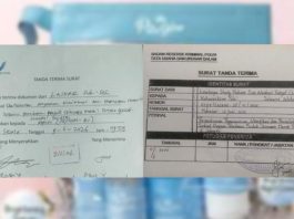 LASKAR Sulsel Laporkan Dugaan Peredaran Produk Putri Glow ke BPOM RI dan Mabes Polri FOTO: Bukti laporan Laskar Sulsel di BPOM Pusat