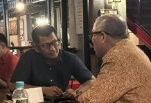 Barak 145 Siap Gelar Pasukan, Kawal Musda Golkar Sulsel dan Dukung Kepemimpinan IAS FOTO: Ketua Umum Barak 145, Illank Radjab (kiri) bersama Ilham Arief Sirajuddin. (Ist)