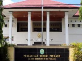 Kasus Mal Pinrang: Pemkab, BPN dan BBWS Pompengan Jeneberang “Tak Punya Nyali” Hadapi Penggugat FOTO: Gedung Pengadilan Negeri Pinrang, Jalan Jenderal Sukawati No. 38, Kelurahan Macorawalie, Kecamatan Watang Sawitto, Sulawesi Selatan. (Ist)