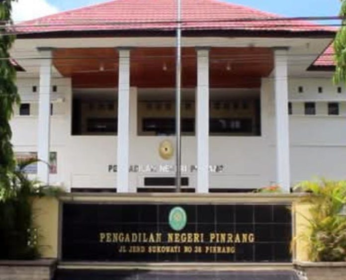 FOTO: Gedung Pengadilan Negeri Pinrang, Jalan Jenderal Sukawati No. 38, Kelurahan Macorawalie, Kecamatan Watang Sawitto, Sulawesi Selatan. (Ist)