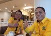 Mantan Pasangan APPI di Pilwakot Makassar 2020 Gabung ke Partai Golkar FOTO: Abdul Rahman Bando (ARB) dan Abdul Wahab Tahir (AWT) saat menghadiri Musda Golkar ke XI Sulawesi Selatan di Hotel Claro Makassar. Sabtu (18/7/2026).