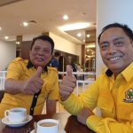 Mantan Pasangan APPI di Pilwakot Makassar 2020 Gabung ke Partai Golkar FOTO: Abdul Rahman Bando (ARB) dan Abdul Wahab Tahir (AWT) saat menghadiri Musda Golkar ke XI Sulawesi Selatan di Hotel Claro Makassar. Sabtu (18/7/2026).