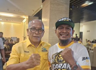 BARAK 145: Musda Telah Usai, Saatnya Bersatu dan Bekerja untuk Sulawesi Selatan FOTO: Ilham Arif Sirajuddin (IAS), Ketua DPD I Golkar Sulsel terpilih hasil Musda ke XI bersama Panglima BARAK 145, Illank Radjab, S.H.,