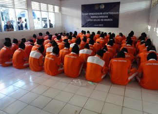 39 Narapidana Berisiko Tinggi “Checkout” dari Hotel Prodeo Makassar: Dipindahkan ke Nusakambangan FOTO: Sebanyak 39 narapidana kategori risiko tinggi (high risk) dipindahkan dari Lapas Kelas I Makassar ke sejumlah lembaga pemasyarakatan di Pulau Nusakambangan, Kabupaten Cilacap, Jawa Tengah. (Ist)