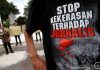 Kekerasan Terhadap Jurnalis Antara Masih Mengendap di Ruang Penyidik Ditreskrimum Polda Sulsel FOTO: Ilustrasi Menolak Kekerasan Terhadap Jurnalis. (Antara/HO)