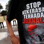 Kekerasan Terhadap Jurnalis Antara Masih Mengendap di Ruang Penyidik Ditreskrimum Polda Sulsel FOTO: Ilustrasi Menolak Kekerasan Terhadap Jurnalis. (Antara/HO)