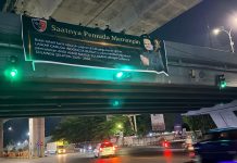 Spanduk Dukung Andi Amar Sulaiman Cagub Sulsel 2029 FOTO: Spanduk bertuliskan "Saatnya Pemuda Memimpin" itu dibentang di kawasan flyover jalan Urip Sumoharjo, Kamis dini hari (30/7/2026). (Ist)