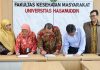 Kolegium Kesehatan Masyarakat Dampingi Unhas Matangkan Program Studi Profesi FOTO: Ketua Kolegium Kesehatan Masyarakat, Prof. Dr. Ede Surya Darmawan, SKM., MDM., dan Dekan FKM Unhas, Ansariadi, SKM.,M.Sc.PH.,Ph.D. dan Delegasi Kolegium Kesehatan Masyarakat dipimpin Ketua Kolegium, Prof. Dr. Ede Surya Darmawan, SKM., MDM., didampingi Sekretaris Kolegium Fajar Ariyanti, SKM., M.Kes., Ph.D.; Bendahara Dr. drh. Siti Riptifah Tri Handari, M.Kes.; Ketua Bidang 4 Prof. Dr. Besral, SKM., M.Sc.; serta Anggota Bidang 2 Dr. Ir. Suyatno, M.Kes.Kegiatan berlangsung pada Jumat (31/7) di Fakultas Kesehatan Masyarakat, Kampus Unhas Tamalanrea, Makassar.
