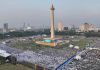 100.000 Jemaah Hadiri Zikir dan Doa Kebangsaan di Monas, Wujud Syukur atas Kemerdekaan Indonesia FOTO: Suasana khidmat menyelimuti kawasan Monumen Nasional (Monas), Jakarta, Sabtu (01/08/2026) malam, (Sumber: BPMI Setpres)