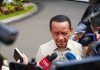 Menteri ESDM Temui Presiden: Bahas IUPK Tambang Batubara FOTO: Menteri Energi dan Sumber Daya Mineral (ESDM) Bahlil Lahadalia saat memberikan keterangan pers di Kompleks Istana Kepresidenan Jakarta pada Selasa, 4 Agustus 2026. (Seskab)