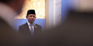 Kepala BNPB Pusat Lantik Abdul Muhari Jadi Deputi Bidang Pencegahan FOTO: Dr. Abdul Muhari, S.Si., M.T. sebagai Deputi Bidang Pencegahan BNPB di Gedung Graha BNPB, Jakarta Timur, Senin (10/8). (Dok BNPB)