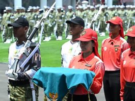 Jelang HUT ke-81 Kemerdekaan RI, Tim Upacara dan Paskibraka Laksanakan Gladi Bersama di Istana Merdeka FOTO: Persiapan pelaksanaan Upacara HUT ke-81 Kemerdekaan RI mulai memasuki tahap gladi parsial di halaman Istana Merdeka, Jakarta, Selasa (11/08/2026). (Sumber: BPMI Setpres).