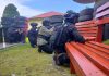 Tembak Menembak Warnai HUT RI Ke-80 di Distrik Asologaima, Polsek Kimbim Diserang KKB FOTO: Aparat kepolisian saat melakukan kontak tembak di KKB. (Ist)