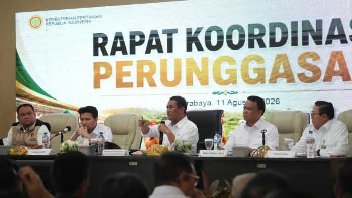 FOTO: Rapat Koordinasi Perunggasan Nasional yang dipimpin Mentan Amran di Balai Besar Veteriner Farma (Pusvetma), Surabaya, 11 Agustus 2026.