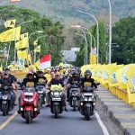 IAS Pimpin Roadshow DPD Golkar Sulsel FOTO: Kader dan simpatisan partai golkar di kota Parepare saat menyambut kedatangan Ketua DPD I Golkar Sulsel terpilih Ilham Arief Sirajuddin. (Ist)
