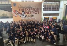 Tim Ekspedisi Patriot Unhas 2026 Resmi Diberangkatkan, Bawa Misi Pembangunan dan Pemberdayaan Papua FOTO: Kementerian Transmigrasi (Kementrans) secara resmi melepas 125 peserta Tim Ekspedisi Patriot (TEP) 2026 Universitas Hasanuddin (Unhas) di Balai Kartini, Jakarta, Kamis (30/7/2026).