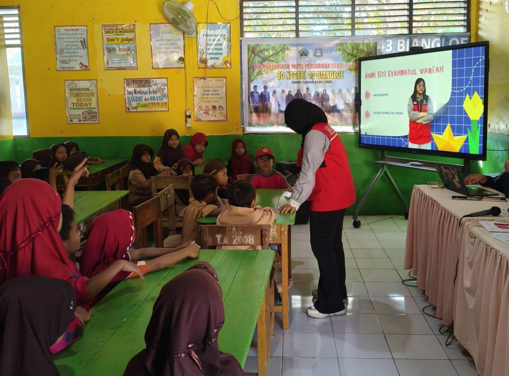 FOTO: Mahasiswa Kuliah Kerja Nyata (KKN) Tematik Pemberdayaan Desa Gelombang 116 Universitas Hasanuddin (Unhas) sukses melaksanakan kegiatan edukasi di TK Miftahul Khaer, Desa Biangloe, Kecamatan Pa’jukukang, Kabupaten Bantaeng. Jumat (7/8/2026)