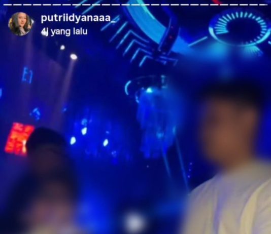 Diduga Ketua KNPI Makassar Sedang Berada di Club Malam: Ada Minol Import FOTO: Hasil tangkap layar dari story media sosial @putridyanaaa_