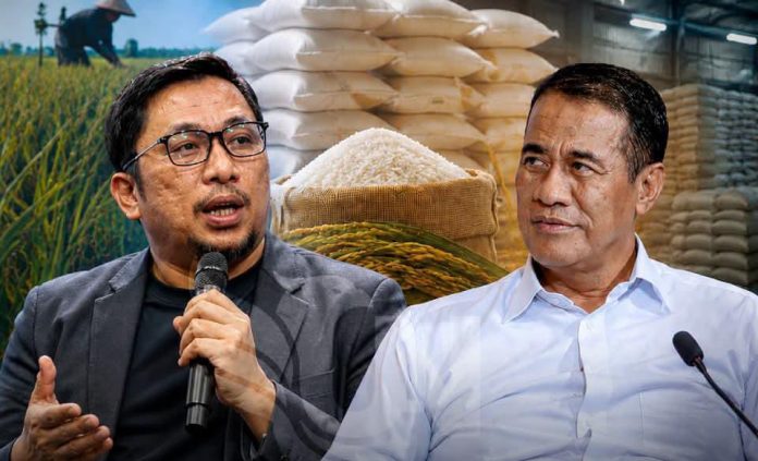 FOTO: Feri Amsari menantang Menteri Pertanian Andi Amran Sulaiman untuk debat terbuka soal swasembada pangan dan kebijakan pertanian. (Ilustrasi Update Nusantara)