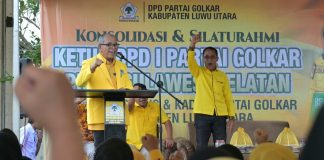 Di Lutra, IAS: Kita Menangkan Pemilu Dulu, Baru Bicara Pilkada FOTO: Ketua DPD I Partai Golkar Sulsel, Ilham Arief Sirajuddin (IAS) melanjutkan konsolidasi dalam rangka langkah awal menuju kejayaan Golkar di Sulsel.