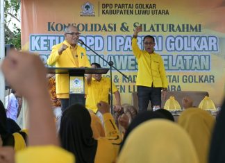 Di Lutra, IAS: Kita Menangkan Pemilu Dulu, Baru Bicara Pilkada FOTO: Ketua DPD I Partai Golkar Sulsel, Ilham Arief Sirajuddin (IAS) melanjutkan konsolidasi dalam rangka langkah awal menuju kejayaan Golkar di Sulsel.