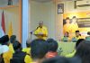 Dihadqpan IAS, Mantan Bupati Lutim: Luwu Timur Milik Golkar FOTO: Ketua DPD I Partai Golkar Sulsel, Ilham Arief Sirajuddin (IAS) datang langsung melakukan konsolidasi sebagai wujud penguatan merebut kejayaan partai Golkar di Kabupaten Luwu Timur (Lutim).