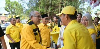 Rahmat: Kehadiran IAS Buka Jalan Kembalinya Kejayaan Golkar Kota Palopo FOTO: Ketua DPD I Partai Golkar Sulsel, Ilham Arief Sirajuddin (IAS) datangi DPD II Partai Golkar Kota Palopo salam rangka melaksanakan konsolidasi menuju kemenangan pemilu 2029 mendatang. Konsolidasi itu dilaksanakan di Sekertariat DPD II Golkar Kota Palopo, Kamis, 13 Agustus 2026.